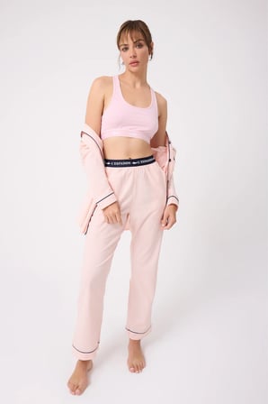 MARISILK™ SEASTRIPE Premium Dokuma Uzun Kollu Uzun Pantolonlu Kadın Pijama & Lounge Takımı