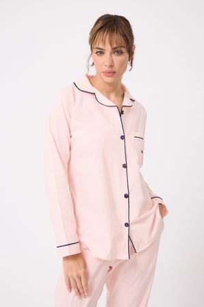 MARISILK™ SEASTRIPE Premium Dokuma Uzun Kollu Uzun Pantolonlu Kadın Pijama & Lounge Takımı