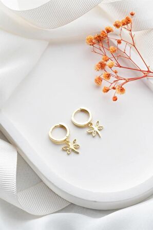 925 Ayar Gold Yusufçuk Gümüş Küpe