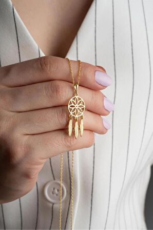 925 Ayar Gümüş Gold Rüya Kolye