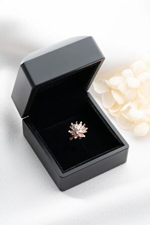 925 Ayar Gümüş Ayarlanabilir Lotus Çiçeği Yüzük