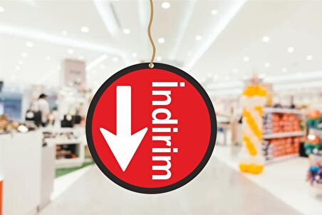 3M Mağaza Dönkartı Indirim Yazılı Çift Yön Baskılı Dönkart SDDA5