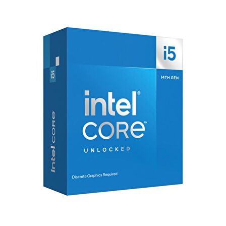 Intel Core i5-14600KF BX8071514600KF (3.5GHz - 5.3GHz) 24MB LGA1700P 125W Kutulu İşlemci