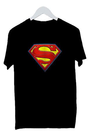 Üçlü Penye Erkek Çocuk Baskılı Siyah Tshirt 5 6 7 8 9 10 11 12 13 14 yaş superman spiderman hulk