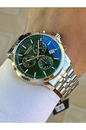 Fonksiyonları Aktif 10 Atm Su Geçirmez Çelik Kordon Çelik Kasa Erkek Kol Saati 1008340
