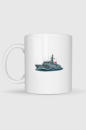  F500 Tcg Bozcaada Savaş Gemisi Tasarımlı Kupa Bardak