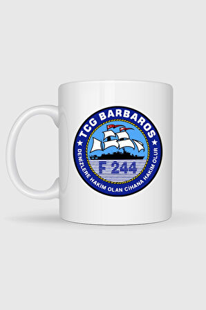  Tcg Barbaros F244 Tasarımlı Kupa Bardak