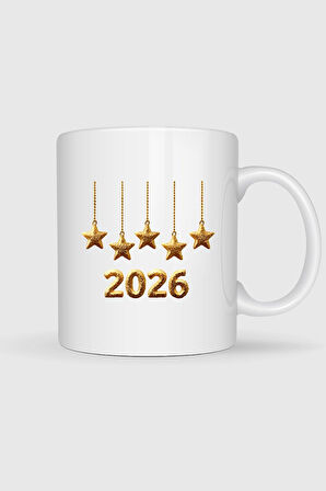  2026 Yılbaşı Yeni Yıl Tasarımlı Kupa Bardak