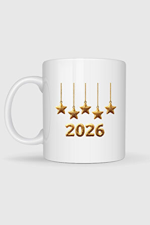  2026 Yılbaşı Yeni Yıl Tasarımlı Kupa Bardak