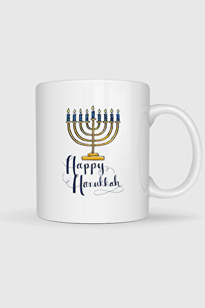  Happy Hanukka Tasarımlı Kupa Bardak