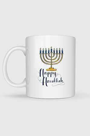  Happy Hanukka Tasarımlı Kupa Bardak