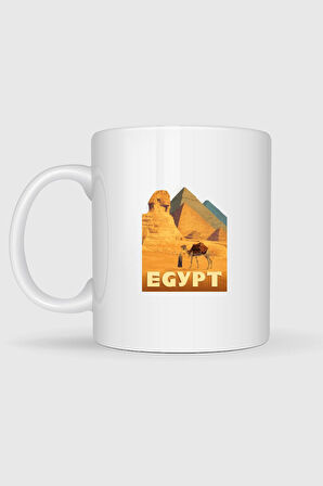  Mısır Piramitleri Tasarımlı Kupa Bardak