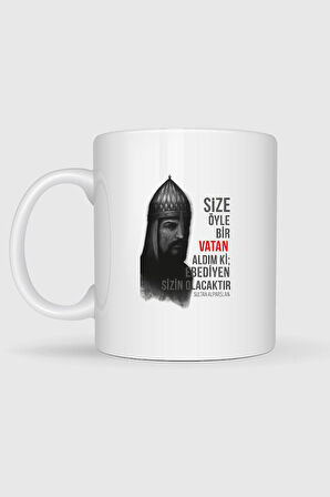  Sultan Alparslan Tasarımlı Kupa Bardak