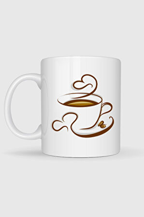  Kahve Cappuccino Espresso Çay Kafe Tasarımlı Kupa Bardak