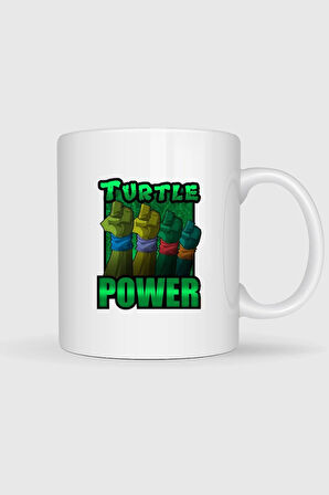  Ninja Kaplumbağalar Kaplumbağa Gücü Baskılı Kupa Bardak