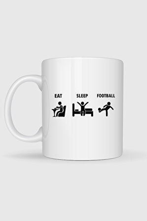  Ye - Uyu Ve Futbol Oyna Baskılı Kupa Bardak