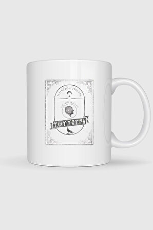  Göktürkçe Atatürk Yazısı Baskılı Kupa Bardak