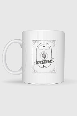  Göktürkçe Atatürk Yazısı Baskılı Kupa Bardak