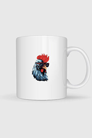  Gözlüklü Havalı Roaster Baskılı Kupa Bardak