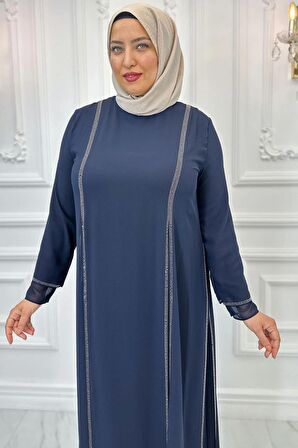 Amine Hüma Lavin Tesettür Abiye Lacivert