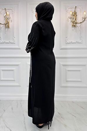 Amine Hüma Berrin Tesettür Abiye Siyah
