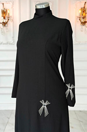 Amine Hüma Tuay Abiye Elbise Siyah