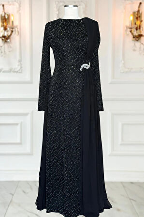 Amine Hüma Nil Abiye Elbise Siyah