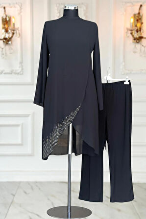 Amine Hüma Esin Abiye Takım Siyah