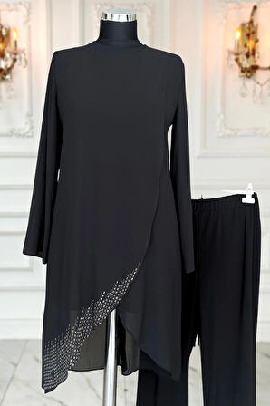 Amine Hüma Esin Abiye Takım Siyah