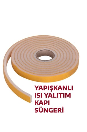 5 Adet 3 Metre Yapışkanlı Kapı Bandı Isı Yalıtım Süngeri Hava Önleyici Kenar Koruyucu Soğuk Kesici