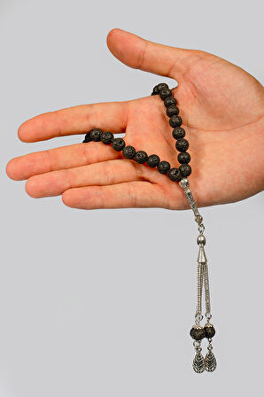 Küre Tane Doğal Lav Taşı Tesbih