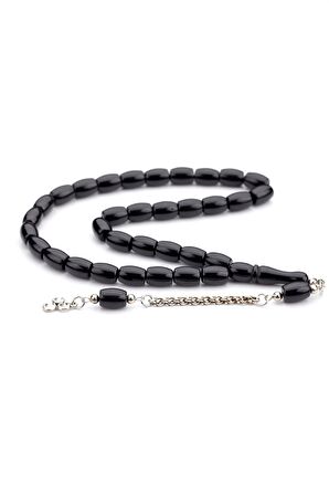 Klasik Şıklık Siyah Toz Kehribar Fıçı Tane Tesbih