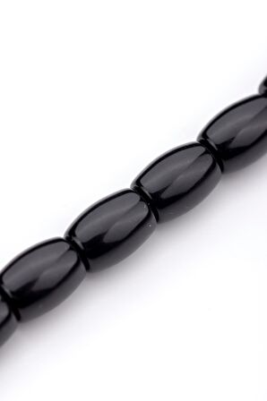 Klasik Şıklık Siyah Toz Kehribar Fıçı Tane Tesbih