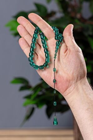Ferahlatan Rengi İle Özel İmzalı Ateş Kehribar Tesbih