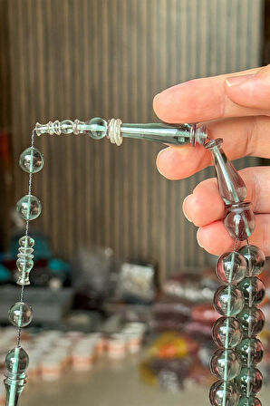 Büyük Boy Harika İşçilik Örneği Ateş Kehribar Tesbih