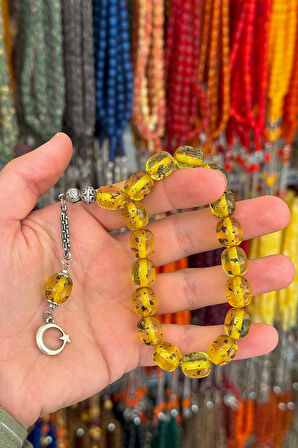 Sarı Çay Fosilli 17'lik Maskot Tesbih