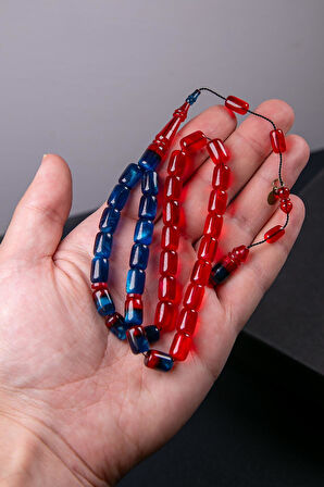 Mehmet Hızarcı İmzalı Renk Geçişli Sıkma Kehribar Tesbih