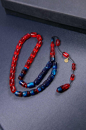 Mehmet Hızarcı İmzalı Renk Geçişli Sıkma Kehribar Tesbih