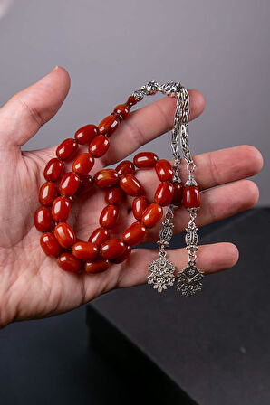 12*9 MM Eskitme Model Sıkma Kehribar Tesbih