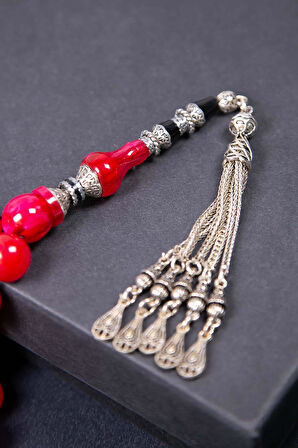 Küre Nakkaş İmameli 17'lik Sıkma Kehribar Tesbih