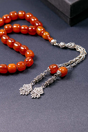 Eskitme Model Sıkma Kehribar Tesbih