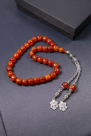 Eskitme Model Sıkma Kehribar Tesbih