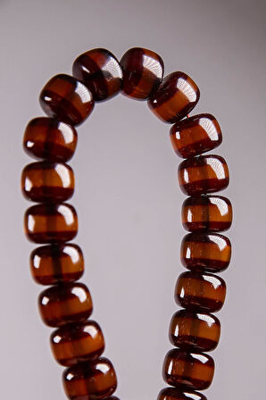 Büyük Sevenlere Özel Tekerlek Tane Ateş Kehribar Tesbih