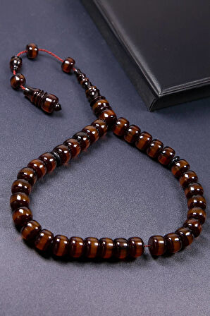 Büyük Sevenlere Özel Tekerlek Tane Ateş Kehribar Tesbih