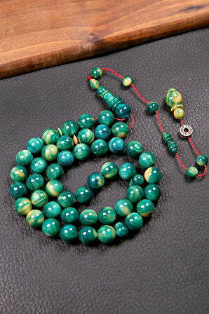 Dalgalı Yeşil Renk Özel Seri 45 Taneli Bakalit Sıkma Tesbih