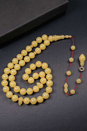 Limon Sarısı Özel Seri 45 Taneli Bakalit Sıkma Tesbih