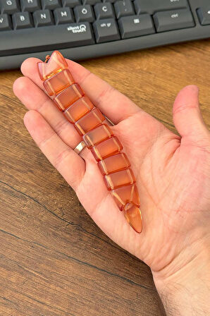 Küçük Boy Ateş Kehribar Kehribar Balık Tesbih