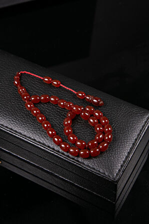 Küçük Boy Fırınlanmış Zar Renk Sıkma Kehribar Tesbih