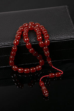 Küçük Boy Fırınlanmış Zar Renk Sıkma Kehribar Tesbih