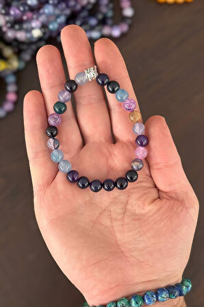 8 mm Mor Akik Taşı Bileklik